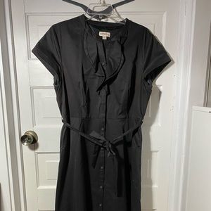 Black Merona button up dress